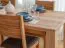 Grande table de salle à manger Triouzoune 01, en chêne massif, quatre pieds, surface huilée, dimensions : 75 x 200 x 100 cm, minimaliste et intemporelle