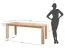 Grande table de salle à manger Triouzoune 01, en chêne massif, quatre pieds, surface huilée, dimensions : 75 x 200 x 100 cm, minimaliste et intemporelle
