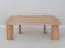 Table basse / Couleur : chêne naturel / Bois massif / Chêne huilé / Pierre de travertin / 102 x 60 x 41,5 cm / Pieds robustes / Style minimaliste