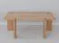 Table basse / Couleur : chêne naturel / Bois massif / Chêne huilé / Pierre de travertin / 102 x 60 x 41,5 cm / Pieds robustes / Style minimaliste