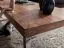 Table basse artisanale en bois massif de Sheesham Apolo 181, Couleur : Sheesham / Chrome - Dimensions : 40 x 60 x 120 cm (H x L x P)
