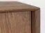 Meuble TV bas Salleron 03 | Chêne massif huilé tabac | 1 porte vitrée, 1 porte bois | 52 x 200 x 50 cm | 4 compartiments
