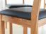 Chaise en chêne massif Nievre 02 | Assise rembourrée noire | Design minimaliste | 90 x 41 x 41 cm