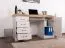 Bureau Badile 17, Couleur : Pin blanc / Marron - 80 x 147 x 55 cm (h x l x p)