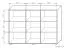 Commode Cikupa 11 | Noyer/Orme | 110 x 154 x 47 cm | Grand espace de rangement