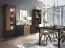 Commode Mairenke 05, Couleur : Noyer / Noir mat - Dimensions : 79 x 150 x 40 cm (H x L x P)