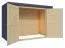 Abri de jardin Coswig 01, Anthracite - Cabane de jardin en éléments de 18 mm, Surface : 2,14 m², Toit plat