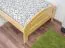 Lit d'enfant / lit de jeune en bois de pin massif naturel 88, avec sommier à lattes - Surface de couchage 90 x 200 cm