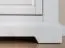 Ensemble complet de vestibule D Bresle, 3 pièces, en blanc / naturel, pin massif, avec armoire à chaussures, miroir, armoire, poignées rondes en bois, finition de haute qualité