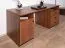 Bureau Mojokerto 06, couleur : noyer / noir - dimensions : 77 x 160 x 60 cm (h x l x p)