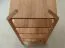 Étagère / Bois massif / 4 compartiments / Chêne huilé / Couleur : Chêne / 43 x 43 x 100 cm / Seille 08