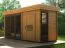 Abri de sauna Karakum 40 mm, couleur : Chêne / Anthracite - dimensions extérieures (l x p) : 400 x 200 cm