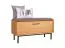 Banc avec espace de rangement / Armoire à chaussures Kumeu 58 bois de hêtre massif huilé - Dimensions : 52 x 97 x 36 cm (H x L x P)