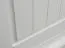 Vitrine Gyronde 14, charnière de porte à gauche, pin massif, laqué blanc - 190 x 60 x 45 cm (H x L x P)