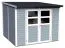 Bois-Maison de jardin 2,54 x 2,51 mètres (incl. toit) | Gris | toit à une pente Abbildung
