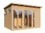 Bois-Abri de jardin 2,65 x 3,59 mètres (incl. toit) | Laissé naturel | Abbildung