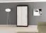 120 cm de large Armoire à portes coulissantes avec 2 portes | 5 casiers | 2 tringles à vêtements | Couleur: Blanc / Noir Abbildung