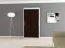 120 cm de large Armoire à portes coulissantes avec 2 portes | 5 casiers | 2 tringles à vêtements | Couleur: Blanc / Noir Abbildung