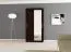 120 cm de large Armoire à portes coulissantes avec 2 portes | 5 casiers | 2 tringles à vêtements | Couleur: Noir Abbildung