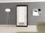120 cm de large Armoire à portes coulissantes avec 5 casiers et 2 portes | Couleur: Blanc / Noir | Laminée Abbildung