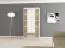 120 cm de large Armoire à portes coulissantes avec 5 casiers et 2 portes | Couleur: Chêne Sonoma  / Blanc | Laminée Abbildung