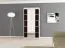 100 cm de large Armoire à portes coulissantes avec 2 portes | 5 casiers | 2 tringles à vêtements | Couleur : Blanc / Noir Abbildung