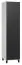 Armoire penderie Vacas 12 | 1 porte battante | Blanc/Noir | 195 x 47 x 57 cm | Soft Touch & LED
