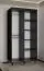 Armoire étroite avec deux barres de penderie Jotunheimen 266, couleur : noir - Dimensions : 208 x 100,5 x 62 cm (H x L x P)