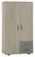 Armoire Ciomas 09, couleur : Chêne de Sonoma / gris - Dimensions : 145 x 80 x 40 cm (H x L x P)
