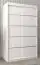 120 cm de large Armoire à portes coulissantes avec 2 portes | 5 casiers | 2 tringles à vêtements | Couleur: Blanc Abbildung