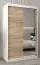 120 cm de large Armoire à portes coulissantes avec 2 portes | 5 casiers | 2 tringles à vêtements | Couleur: Chêne Sonoma  / Blanc Abbildung