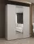 Armoire penderie avec miroir | 1,5 m de large | Finition cachemire | Fermeture douce | Poignées couleur cachemireées