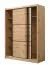 Armoire à portes coulissantes avec six compartiments Panevo 02, Couleur : Chêne Artisan, une tringle à vêtements, Dimensions : 215,5 x 166 x 60 cm, élégante