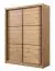 Armoire à portes coulissantes avec six compartiments Panevo 02, Couleur : Chêne Artisan, une tringle à vêtements, Dimensions : 215,5 x 166 x 60 cm, élégante