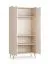 Chambre de bébé Armoire / Couleur : Beige / Poignées & Pieds : Or / 3 compartiments / Chambre d'enfant / Une tringle à vêtements / Dimensions : 90 x 50 x 188 cm / Fonction Soft-Close