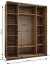 Armoire / Armoire à portes coulissantes | 11 compartiments | 245,5 x 200 x 64 cm | 10 étagères | 2 tringles à vêtements | 2 portes coulissantes | Couleur : cachemire | Fermeture en douceur