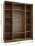Penderie / Armoire à portes coulissantes / 11 compartiments / 2 portes coulissantes / Couleur : blanc / 2 tringles à vêtements / Miroir / Soft-Close / 245,5 x 190 x 64 cm