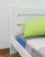 Lit simple / lit d'appoint en bois de pin massif, laqué blanc A24, avec sommier à lattes - Dimensions 90 x 200 cm 