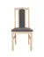 Chaise de salle à manger classique Madohn rembourrée, revêtement en gris foncé, hauteur d'assise de 47 cm, bois de hêtre aspect chêne, bois durable, corps en hêtre