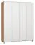 Armoire à portes battantes / armoire Arbolita 19, couleur : chêne / blanc - Dimensions : 239 x 185 x 57 cm (H x L x P)