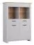 Vitrine Torrelavega 03 | Chêne artisan & gris clair | 150 x 109 x 42 cm | 8 compartiments