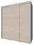 Armoire | 3 portes coulissantes | 4 tiroirs | 9 casiers | incl. tringle à vêtements | 200 cm de large | Couleur: Chêne Sonoma Abbildung