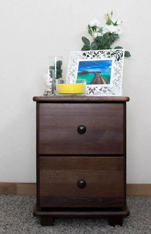 Table de nuit Noisette Pin massif Abbildung