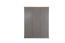 Armoire à portes battantes / penderie Lotofaga 15, Couleur : Gris / Noyer - 227 x 181 x 59 cm (H x L x P)