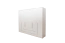 Armoire à portes battantes / armoire avec cadre Siumu 35, Couleur : Blanc / Blanc brillant - 226 x 277 x 60 cm (H x L x P)