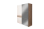 Armoire à portes coulissantes Gataivai 04 | Beige brillant & Noyer | 224 x 182 x 65 cm