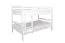 Lits superposés pour adultes "Easy Premium Line" K24/n, tête et pied de lit droits, en hêtre massif laqué blanc - Surface de couchage : 120 x 190 cm, séparable