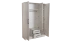 Armoire à portes battantes / armoire Sidonia 01, couleur : blanc chêne - 200 x 123 x 53 cm (H x L x P)