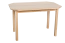 Table en bois de pin massif naturel Junco 229A (carrée) - Dimensions 75 x 120 cm