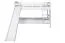 Lit superposé blanc avec toboggan 80 x 200 cm | Hêtre massif laqué | Séparable en 2 lits simples | Easy Premium Line K25/n